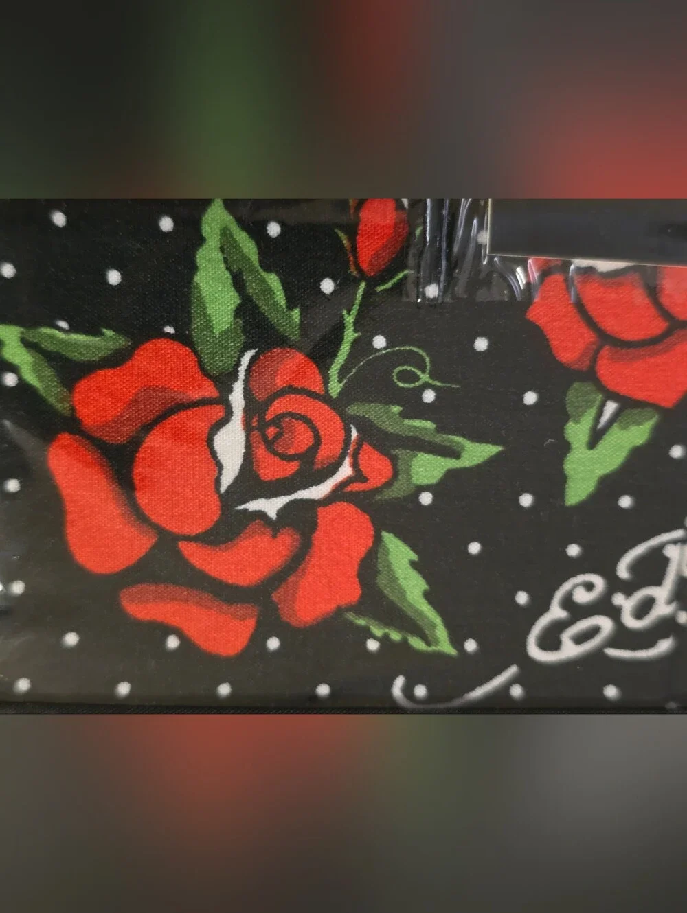 🌹 Ed Hardy 6 Piece Rose Polkadot Queen Sheet Set
